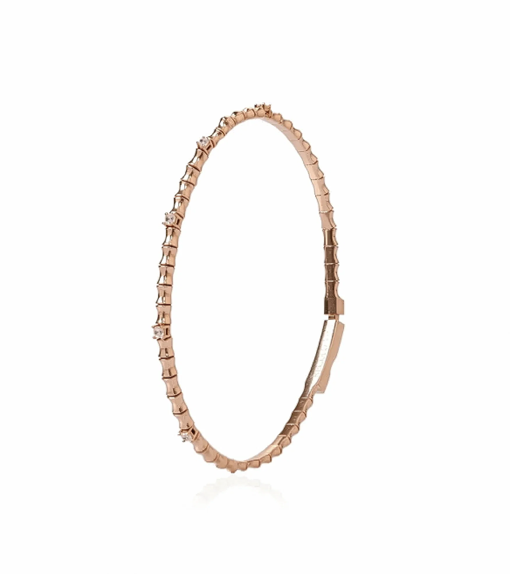 Taşlı Mini Kemik Bilezik Rose